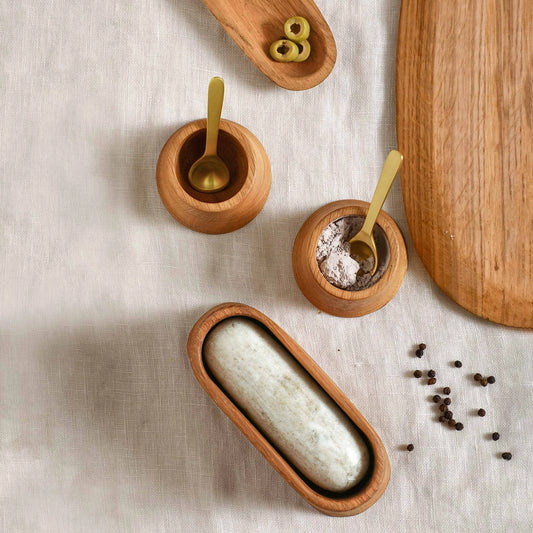 French Oak Pinch Bowls