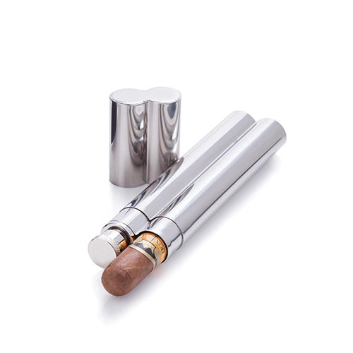 Cigar Holder & Flask Combo