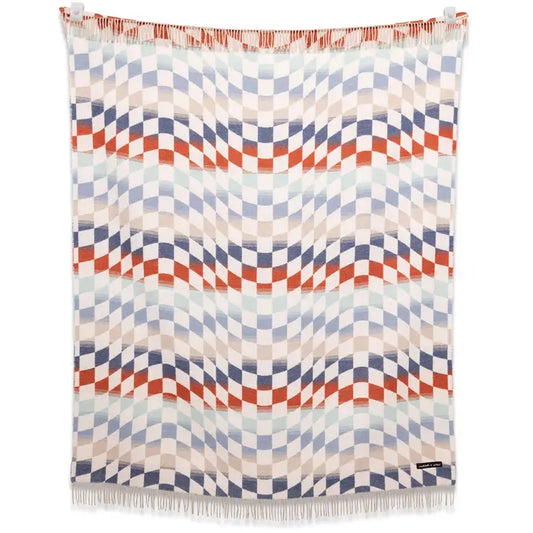 Checkered Oceanside Throw Blanket