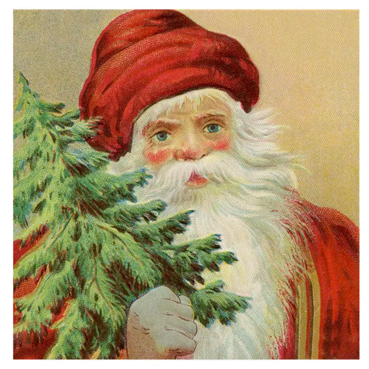 Vintage Santa Shelf Decor