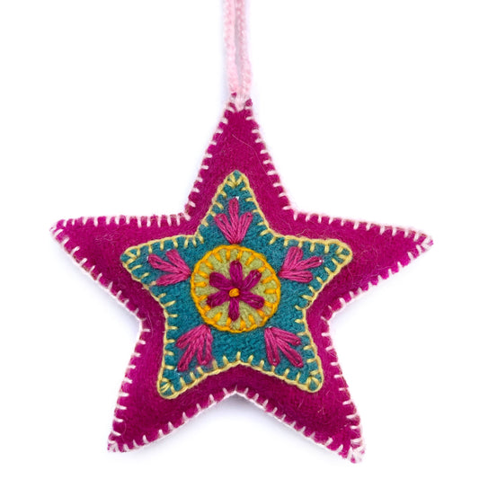 Pink Star Ornament