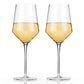 Angled Crystal Chardonay Glasses