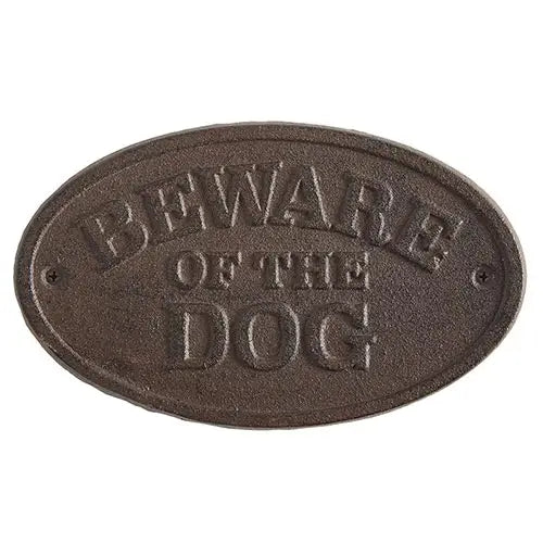 Cast Iron Beware Sign