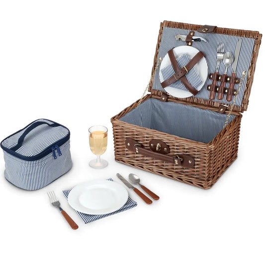 2 Person Wicker Picnic Basket