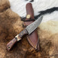 Rosewood Damascus Steel Skinner Knife