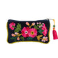 Floral Embroidered Jewelry Pouch