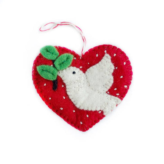 Heart Dove Ornament