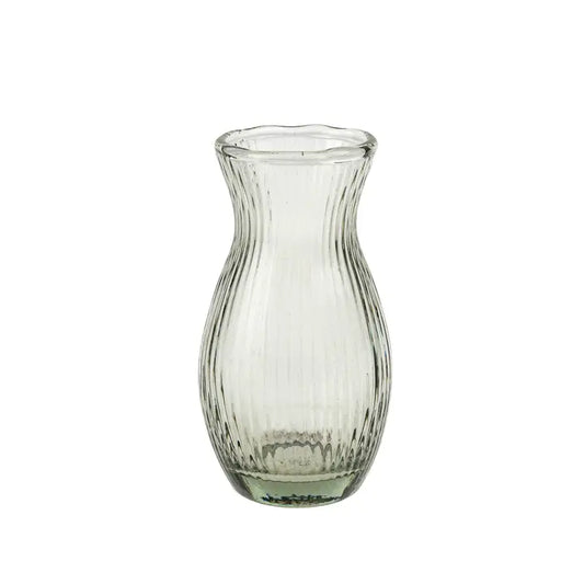 Ribbed Glass Bud Vase