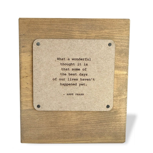 Anne Frank Inspirational Quote Block