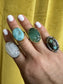 Rainbow Moonstone Statement Ring