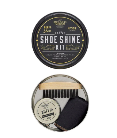 Travel Shoe Shine Tin