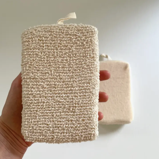 Rectangular Natural Sisal and Terry Eco Bath Scrub Sponge