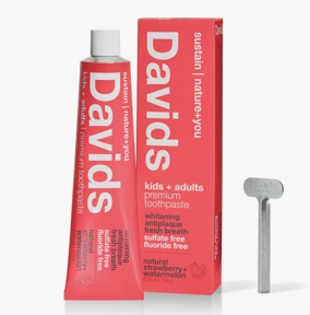 Davids Kids + Adults Premium Toothpaste / Strawberry Water