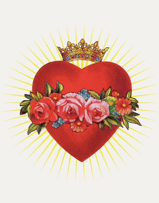 Heart With Crown Greeting Card