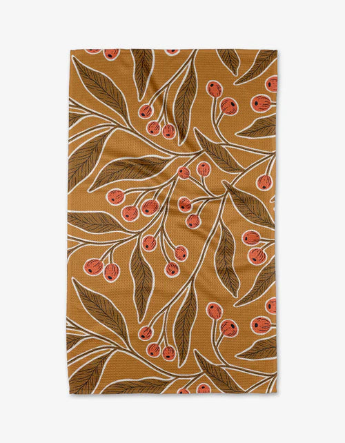 Golden Berries Kitchen Towel