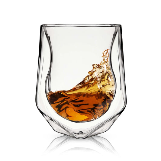 Double Walled Aerating Whiskey Glass