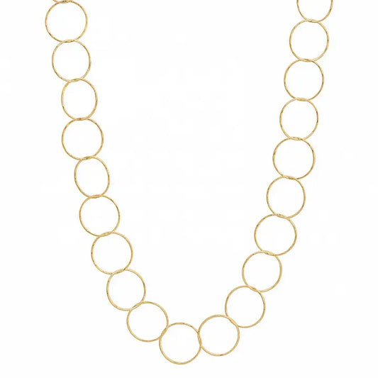 Diamond Cut Circle Necklace