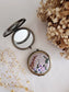 Floral Embroidered Compact Mirror