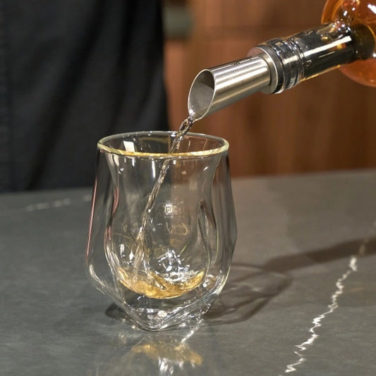 Double Walled Aerating Whiskey Glass