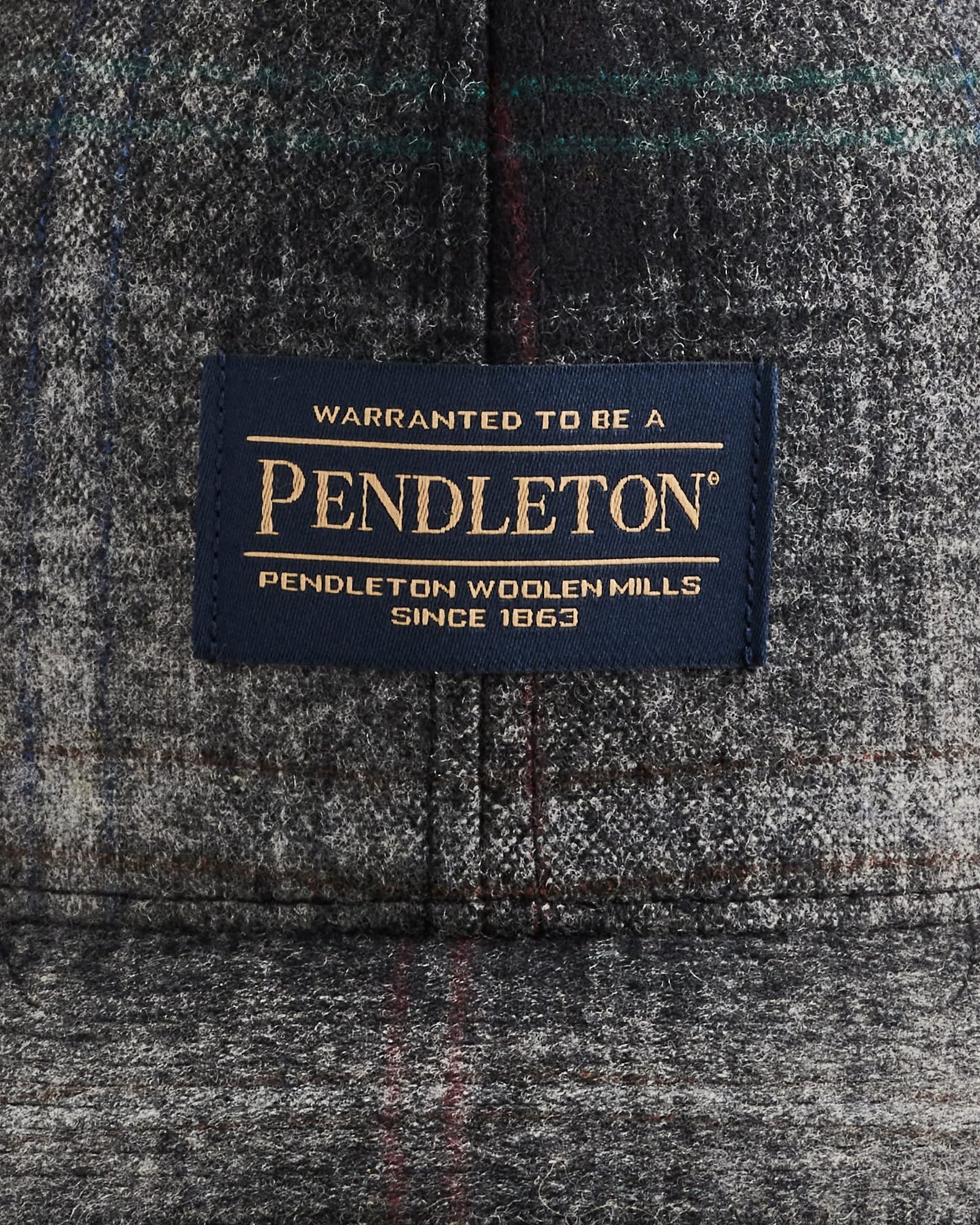 Pendleton Plaid Flat Brim Hat