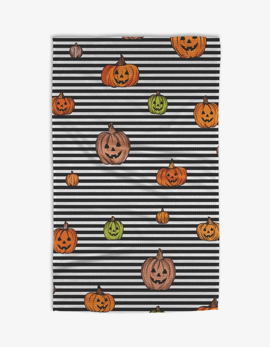 Striped Pumpkins Kitchen Towel